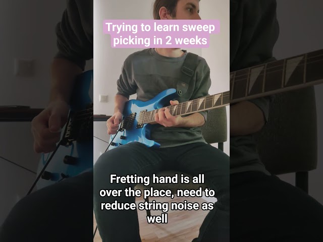 Day 5 of Trying to Learn Sweep Picking #shorts