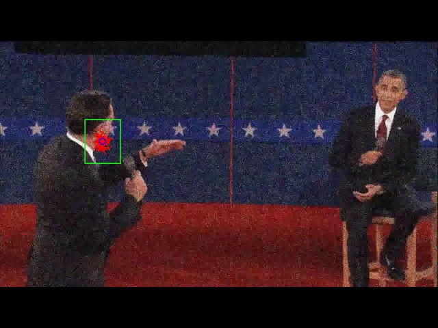 Face Tracking using Particle Filters (Noisy Video)