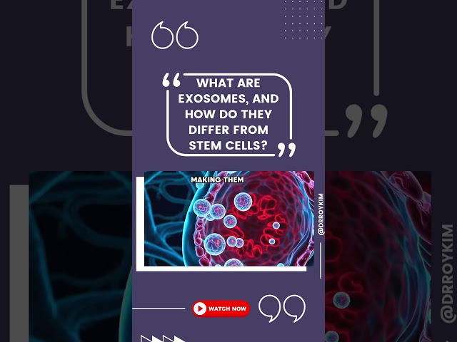 ✨ Exosomes vs. Stem Cells — what’s the difference?