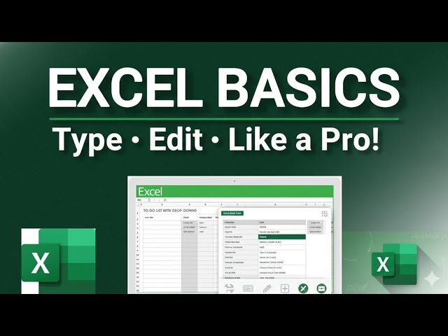 Master Excel Data Entry and Editing | Beginner’s Guide to Excel Basics 