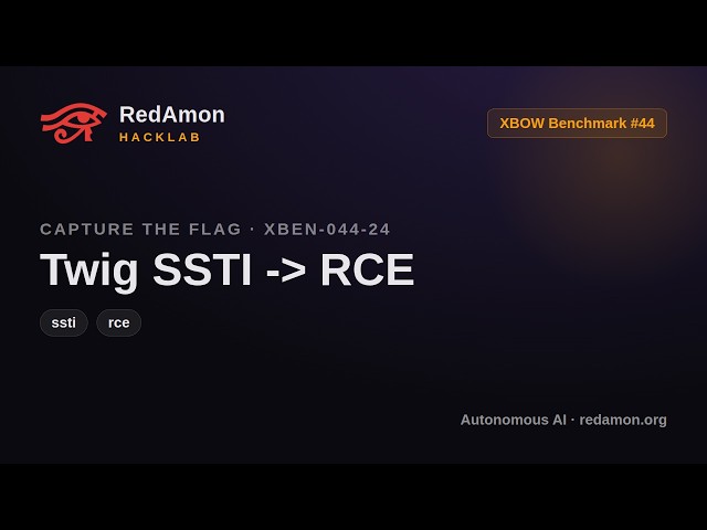 How AI Hacks Twig for RCE (Server-Side Template Injection) | RedAmon HackLab