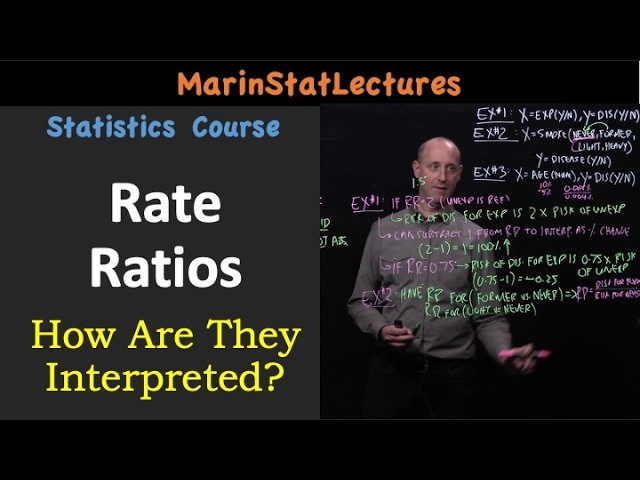 Interpreting Rate Ratio (RR) | Statistics Tutorial | MarinStatsLectures