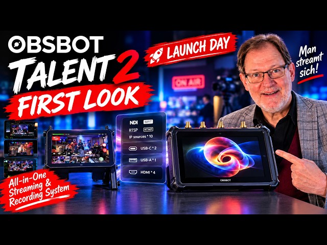 Launch Day for the OBSBOT Talent 2! 🚀 First Live Overview.