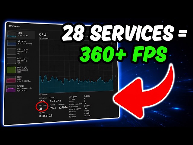 How to Get LOWER SERVICES for MAX FPS & Gaming Performance on ANY PC🚀