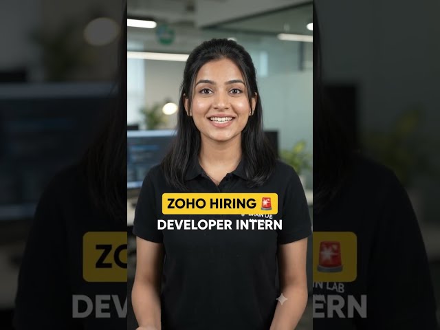 Zoho Hiring 2026 | Developer Intern Job for Freshers | Hyderabad | Java Python JavaScript  #shorts