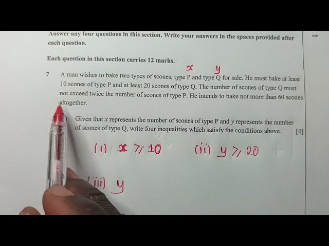 Linear programming Paper 2 2025