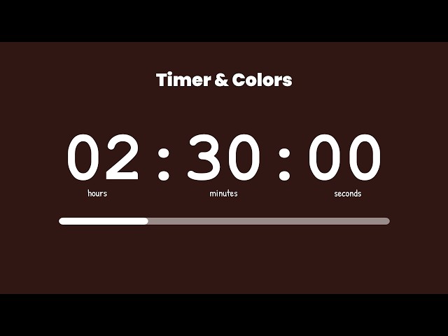 ☕ 2 Hr 30 min Timer |🥥 Coconut Brown Aura / Countdown No Music No Break 2.5 Hour Study Timer