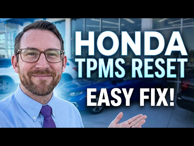 How to reset my Tire Pressure Monitoring System | Honda