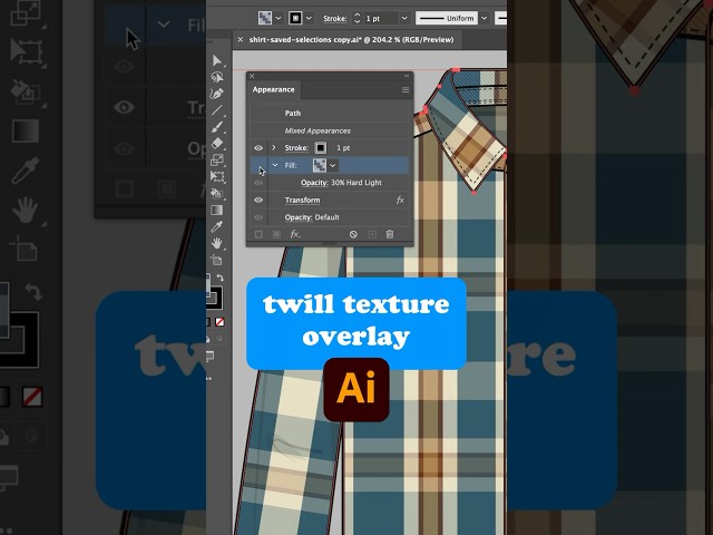 Twill Texture Overlay Illustrator Pattern  #illustrator  #patterndesign