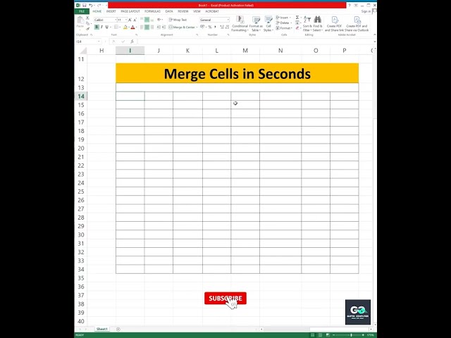 Merge Cells in Excel in Seconds! ⚡ | Easy Excel Shortcut #shorts  #excel