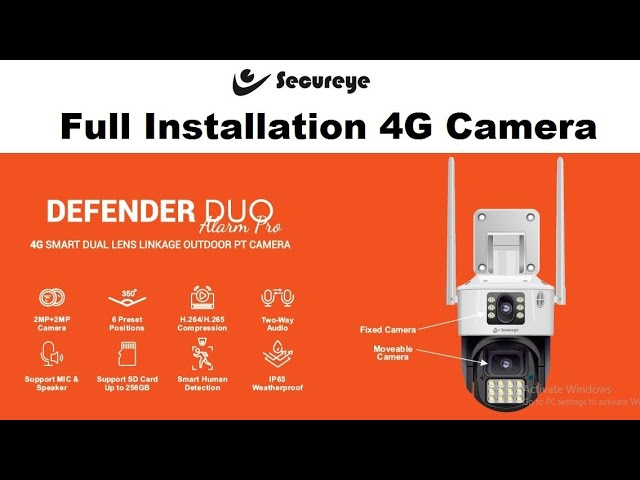 Secureye Defender Duo Full Installation Video Model:S-PTZ-7 