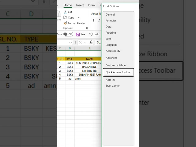 Create a Data Entry Form in Excel 🚀 | Easy Excel Trick #Shorts