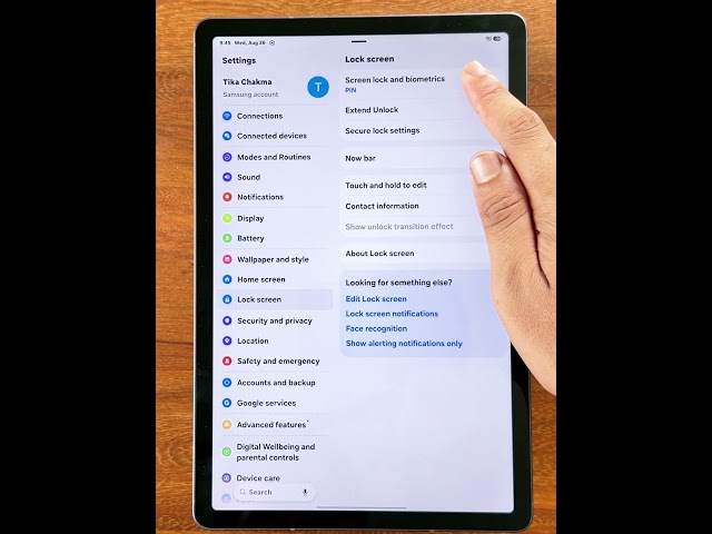 Turn Off Password on Galaxy Tab S10