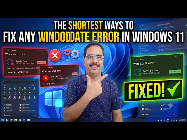 The shortest ways to fix any Windows update error in Windows 11