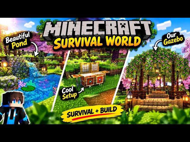 Minecraft Gazebo Build With Pond And Barbeque Tutorial😍
