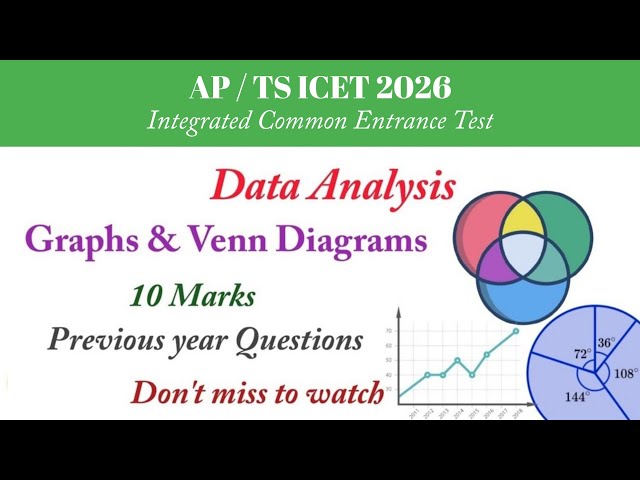 Data Analysis || AP/TS ICET 2026 || Graphs || Venn Diagrams || Pie Chart || 10 Marks || Easy Trick