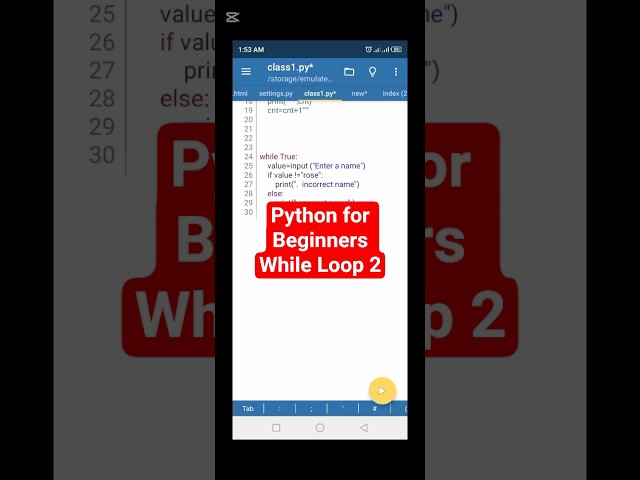 Python for Beginners | While Loop 2