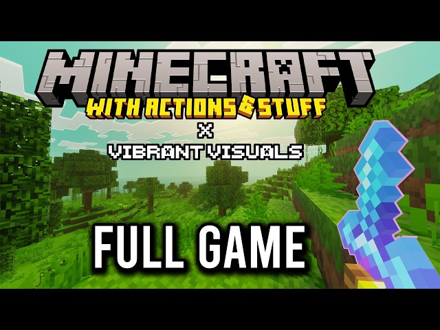 Minecraft Bedrock - Actions & Stuff x Vibrant Visuals (1.8 Update) - FULL GAME Walkthrough
