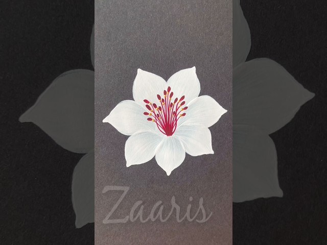 Magnificent WHITE flower 🌼acrylic🖌️🎨#shorts #viral #whiteflower #magnificient #acrylic #wow
