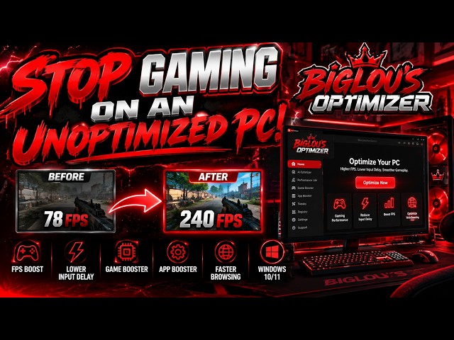 🚀 STOP Gaming on an Unoptimized PC! 🔥 BigLou's Optimizer