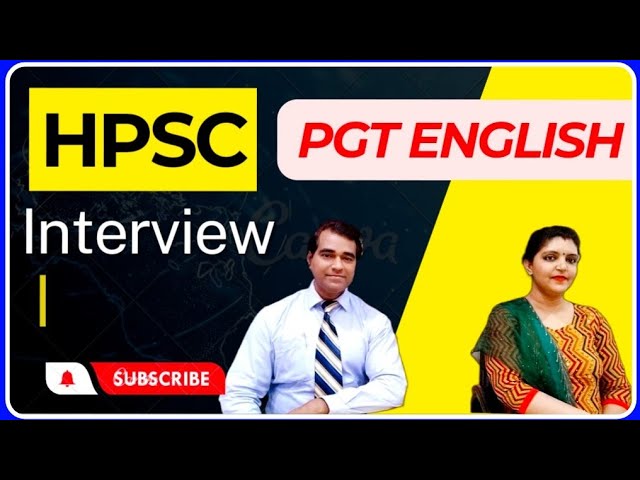 Hpsc pgt English interview questions | Haryana pgt English teacher interview | PD Classes