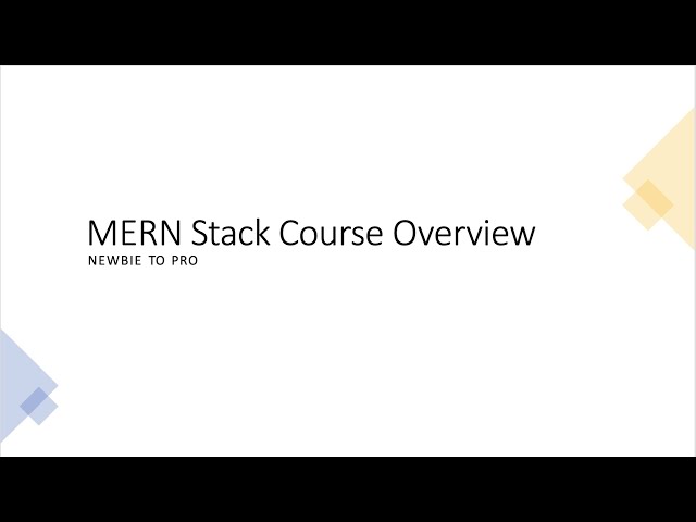 1. Introduction to MERN Stack - Full Course Tutorial for Beginners (MongoDB, Express, React, Node)