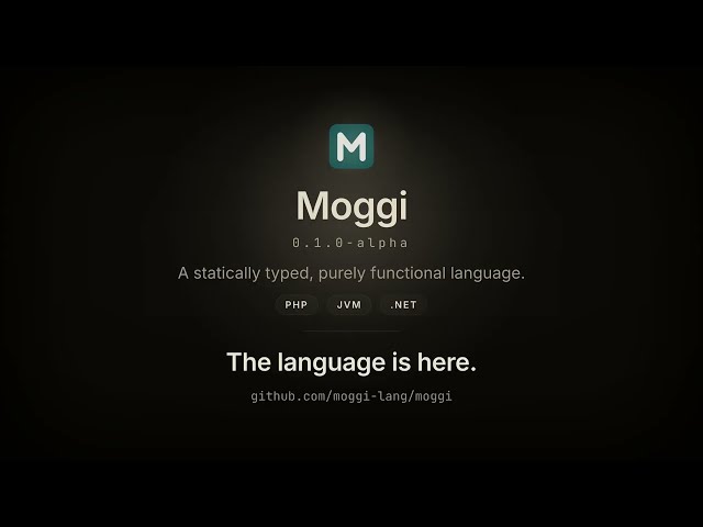 Moggi - a statically typed, purely functional programming language