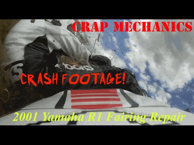 Crap Mechanics: 2000 Yamaha R1 Fairing Repair with CRASH FOOTAGE!