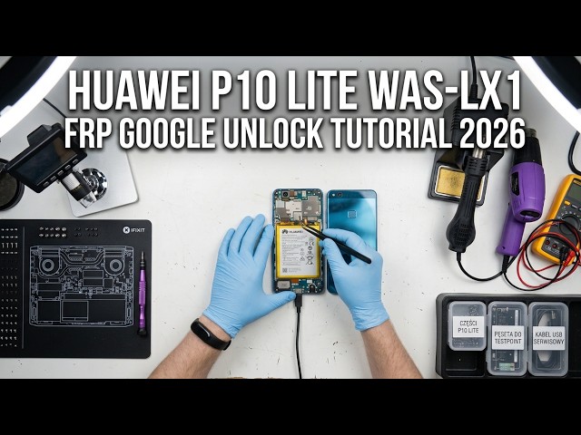 Huawei P10 Lite WAS-LX1 FRP Google Unlock Tutorial 2026 / Odblokowanie blokady Google FRP