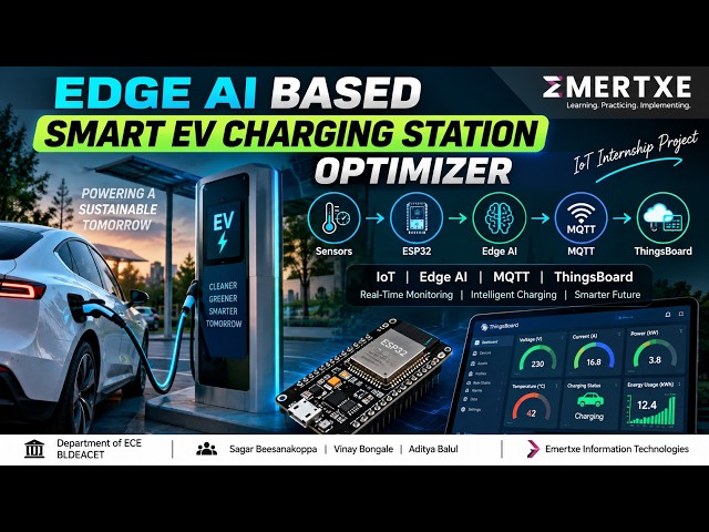 Edge AI Based Smart EV Charging Station Optimizer | IoT Internship Project | Emertxe