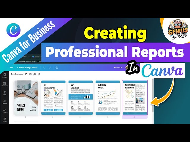 Create Professional Reports in Canva  Step by Step Guide | Genius Junkie