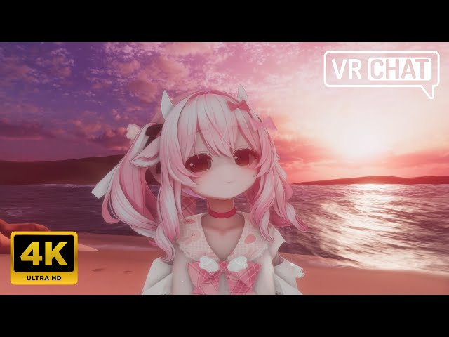 [二次元] 這是真實的夕陽與海嗎？Milltina ミルティナ (younger)【4K UHD】VRChat Twilight Paradise
