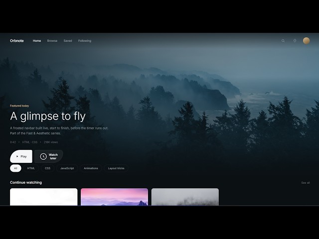 I Built a Netflix-Style Streaming UI in Pure HTML & CSS