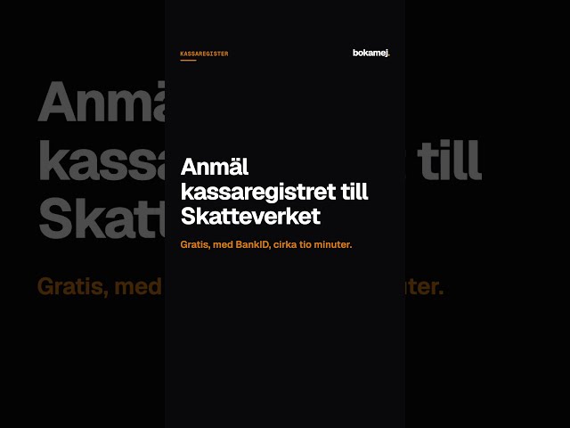 Så anmäler du kassaregistret till Skatteverket #shorts