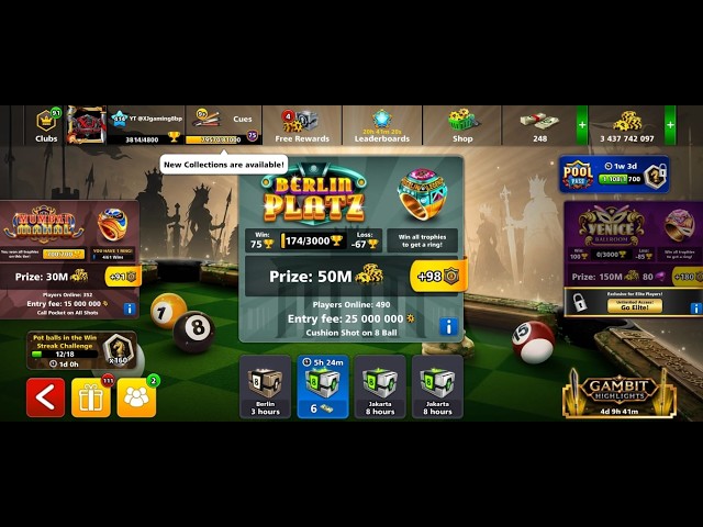 Berlin table Game Ep 554 8 BALL POOL LIVE Epic event table #gaming #games #live #8ballpool