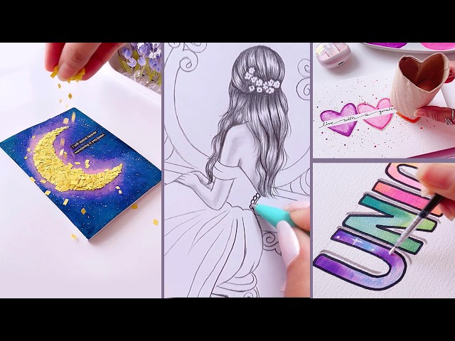 10 EASY ART IDEAS  || Painting hacks  for BEGINNERS || easy art tips || painting techniques