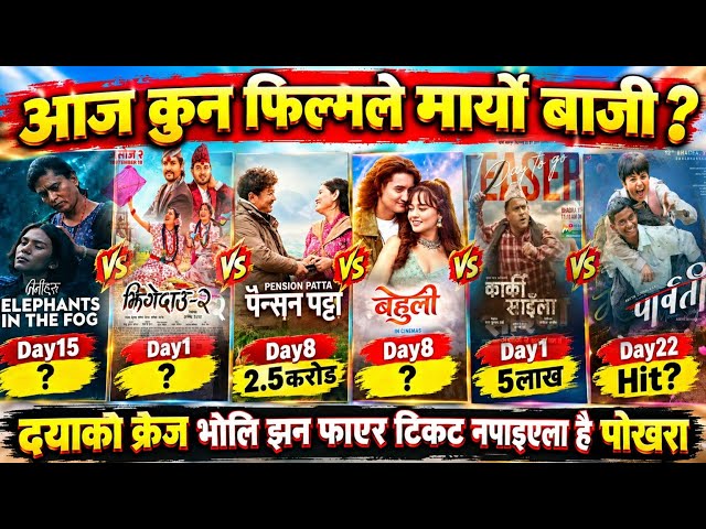 Pensan Patta vs Behuli vs Jhingedau2 vs Karki Saila vs Parvati vs Eitp Movies| Box Office Collection