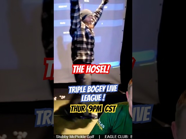 Triple Bogey Live League! Join us Thursdays LIVE at 9pm CST @Hosel Rocket Golf #golf #golfsimulator