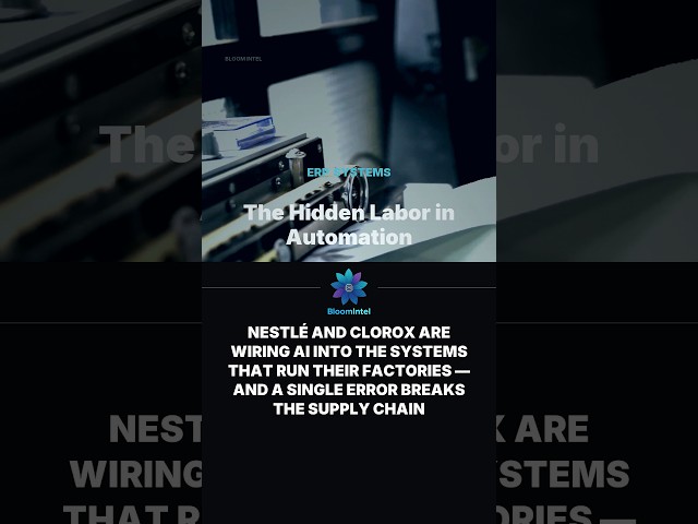 Why Nestlé and Clorox Are Rebuilding Their Factory Brains With AI