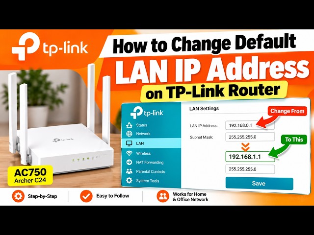 How to Change Default LAN IP Address on TP-Link Router | Step-by-Step