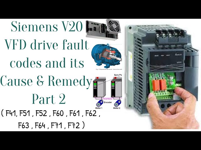 Siemens V20 VFD Drive Fault Codes Explained | Causes & Remedies | Part -2