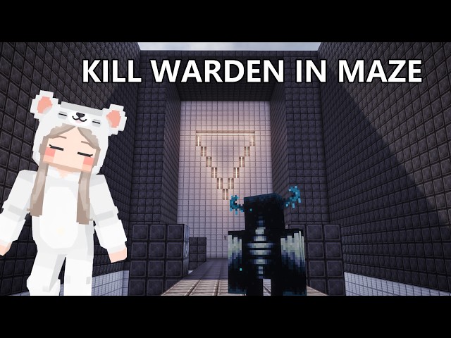 Kill Warden in Maze #Minecraft
