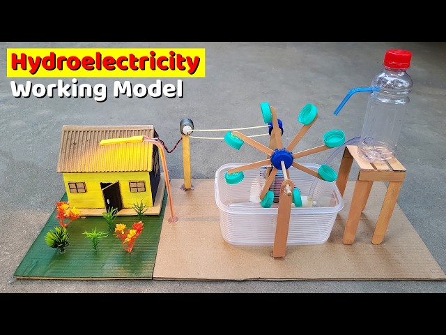 How to Make a Hydroelectricity Generator | Science exhibition project working model | Genius Theory