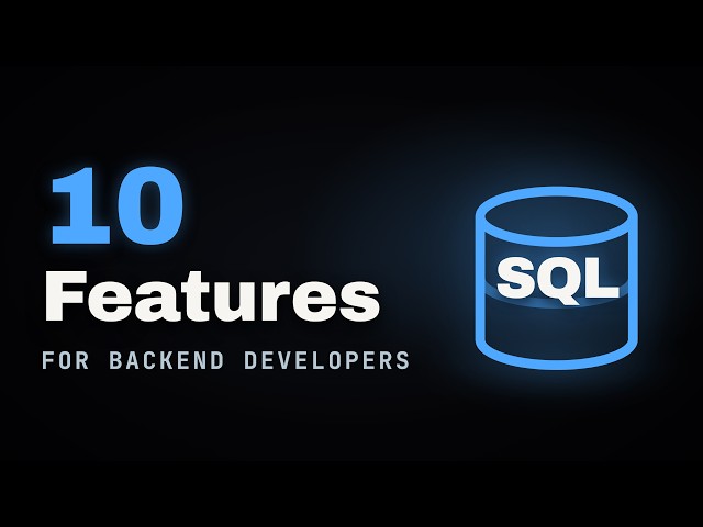 10 SQL Features That Can Replace 90% of Your Backend Code