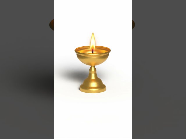 Create 3D Traditional Pooja Oil Lamp In Adobe Illustrator Tutorial #graphicdesign #shorts #3d #reels