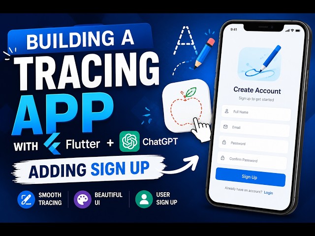 building a tracing app with flutter and chatgp adding sign up