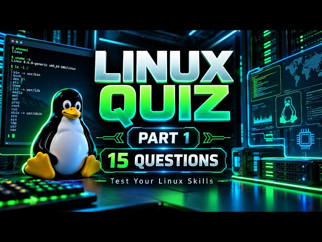 Linux Quiz 🐧 | 15 Questions to Test Your Linux Skills | Part 1