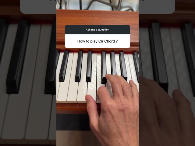 C# Major Chord on the Piano