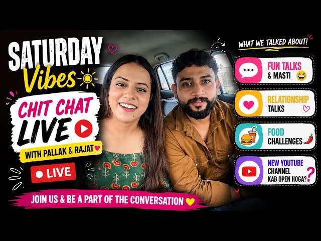 Saturday Vibes ☀️ Chit Chat LIVE with Pallak & Rajat 💛