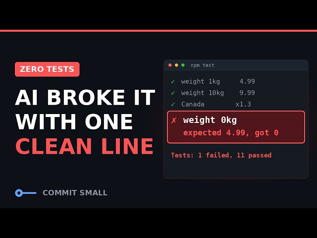 I Let AI Refactor Code With Zero Tests. One Line Almost Broke Everything.